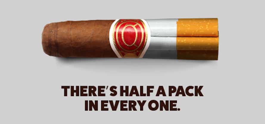 There's half a pack in every cigar
